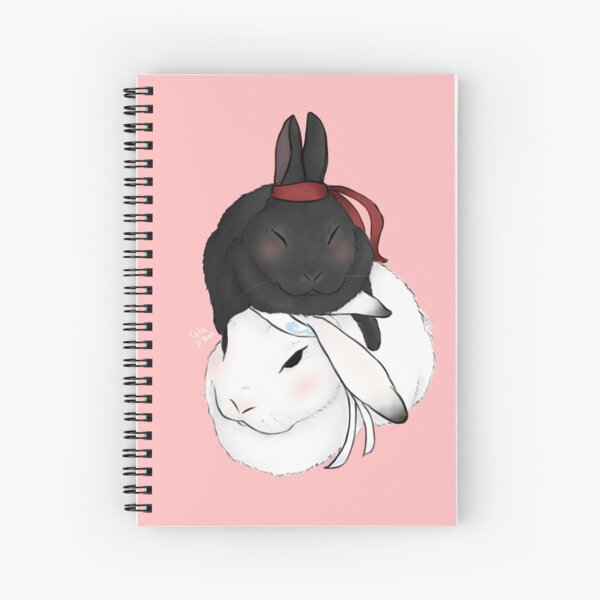 wang xian bunnies Spiral Notebook