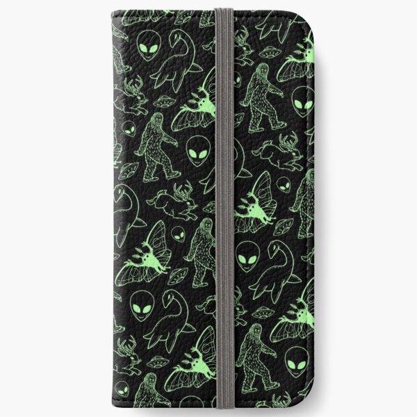 Cryptid Pattern (Green Lines) iPhone Wallet