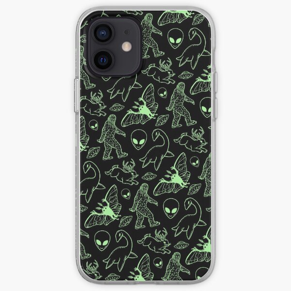 Patrón críptico (líneas verdes) Funda blanda para iPhone