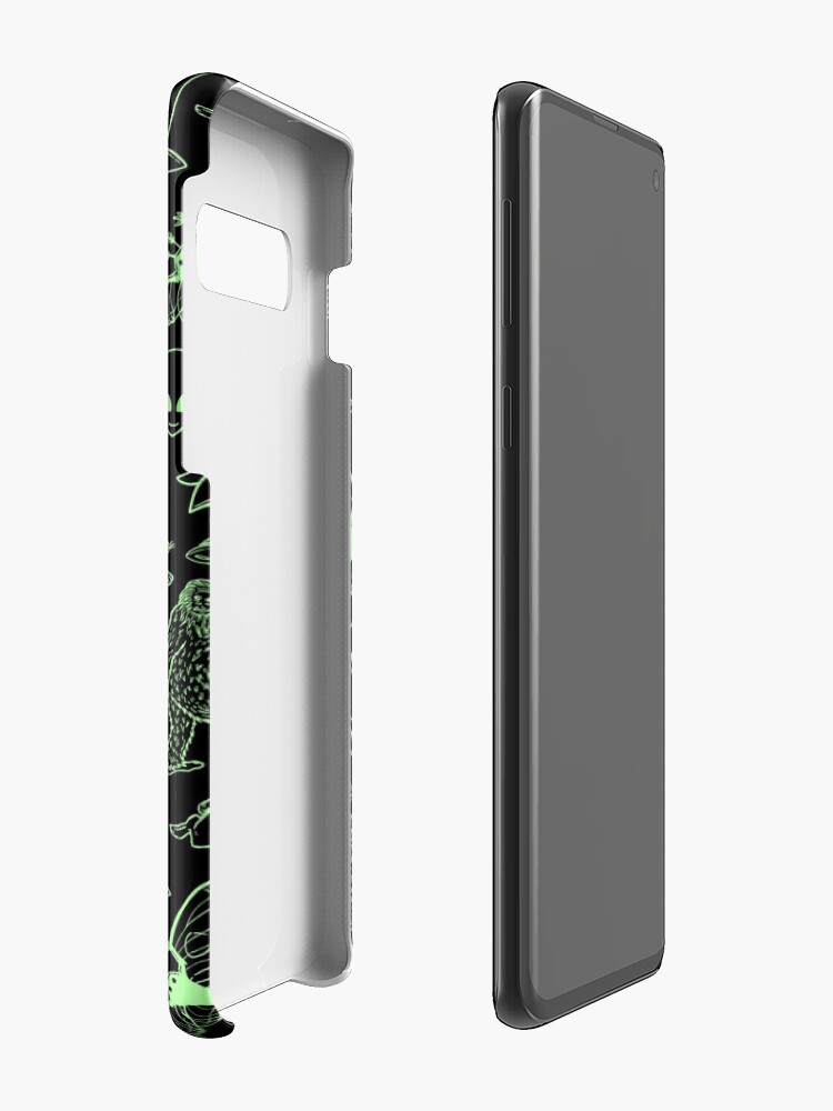 Alternate view of Cryptid Pattern (Green Lines) Case & Skin for Samsung Galaxy