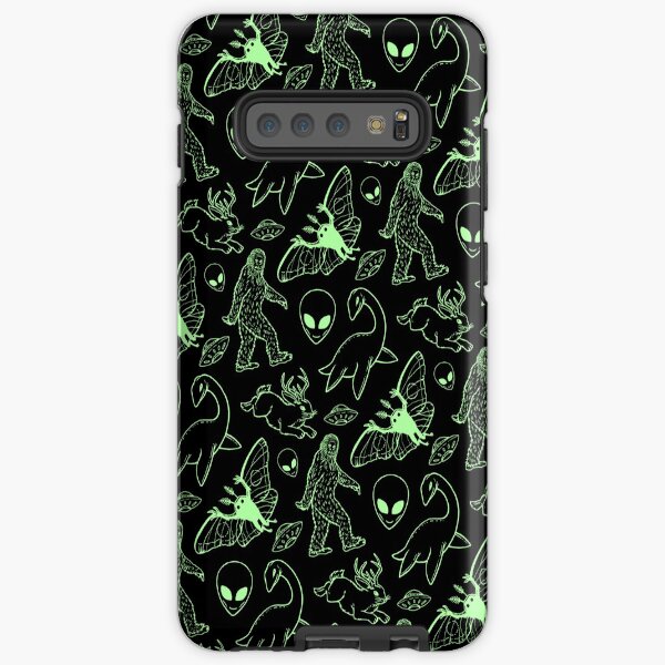 Cryptid Pattern (Green Lines) Samsung Galaxy Tough Case