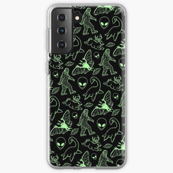 Cryptid Pattern (Green Lines) Samsung Galaxy Soft Case