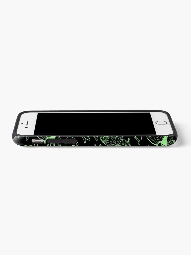 Alternate view of Cryptid Pattern (Green Lines) iPhone Case & Cover