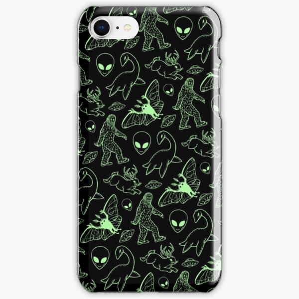 Cryptid Pattern (Green Lines) iPhone Snap Case