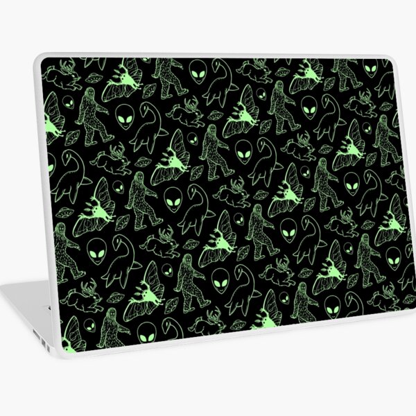 Cryptid Pattern (Green Lines) Laptop Skin