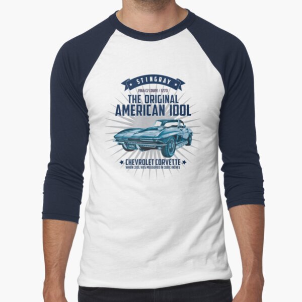 Chevrolet Corvette C2 Sting Ray 1966 Baseballshirt mit 3/4-Arm