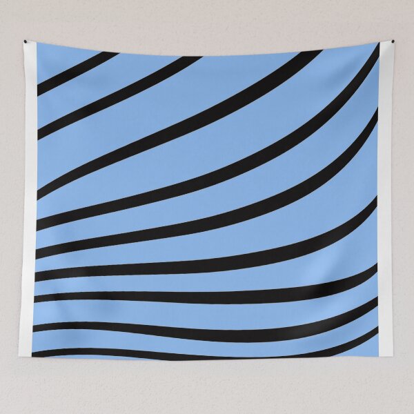 Item preview, Textured, zebra, lines, black and blue, abstract, beautiful, amazing designed and sold by hvasilevshop.