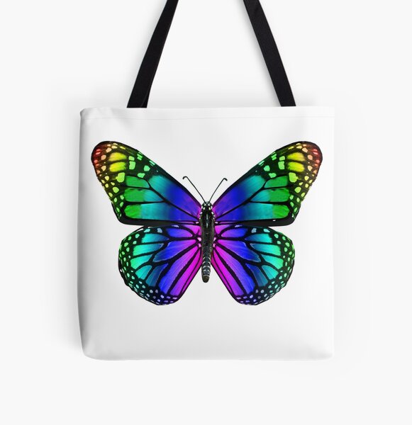 Flowers, Rainbow, Butterflies Waterproof Travel Bag - Mystique's