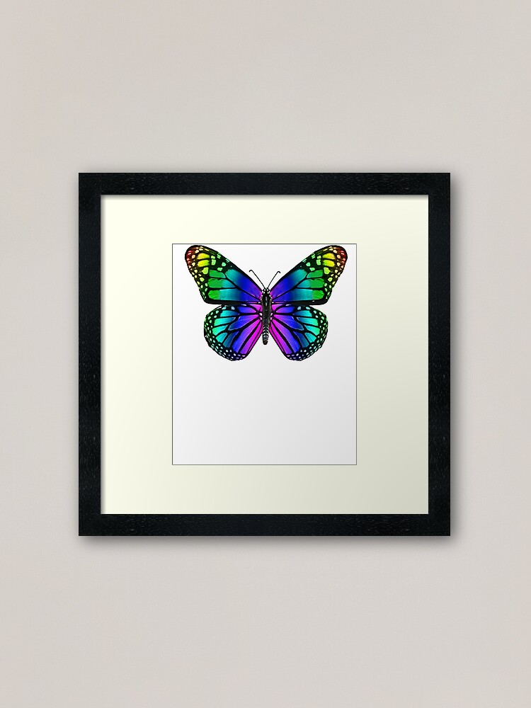 BEAUTIFUL RAINBOW BUTTERFLY COLOURFUL CANVAS PRINT WALL ART PICTURE PHOTO