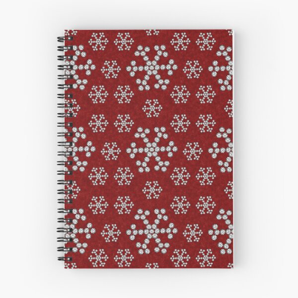 Item preview, Diamond Snow Flakes On Red Fabric designed and sold by dkatesmith.