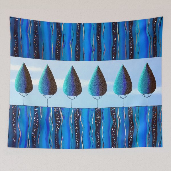 Item preview, Blue Trees On The Ridge Make Me Happy designed and sold by Lisafrancesjudd.