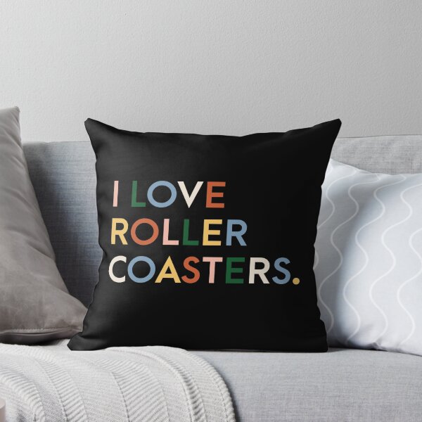 Item preview, I love roller coasters rainbow modern text designed and sold by Mariah Quick.