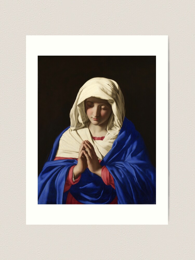 Madonna and Child Painting by Giovanni Battista Salvi Da Sassoferrato (1640) - Canvas Print - 16 x 20