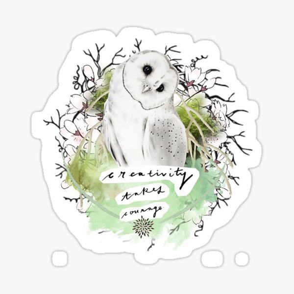 Item preview, Creativity Takes Courage, Owl, Hoot root designed and sold by BunkhouseBliss.