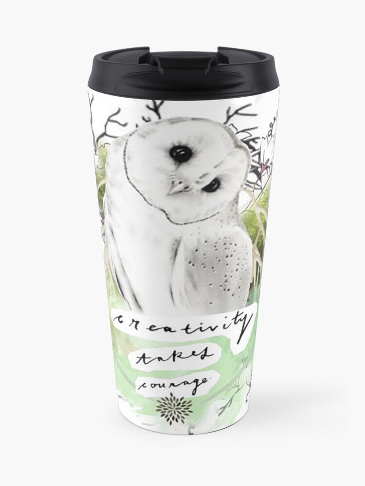 Creativity Takes Courage Owl Hoot Root Travel Mug By
