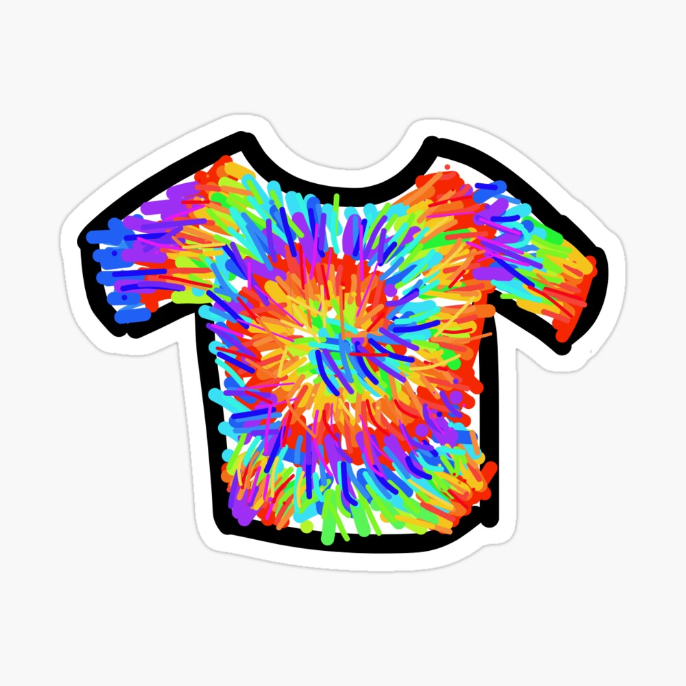 Pastel Tie Dye Shirt Sticker | Sticker