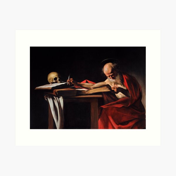 Aperçu de l'œuvre Saint Jérôme écrit - Michelangelo Merisi da Caravaggio créée et vendue par themasters.