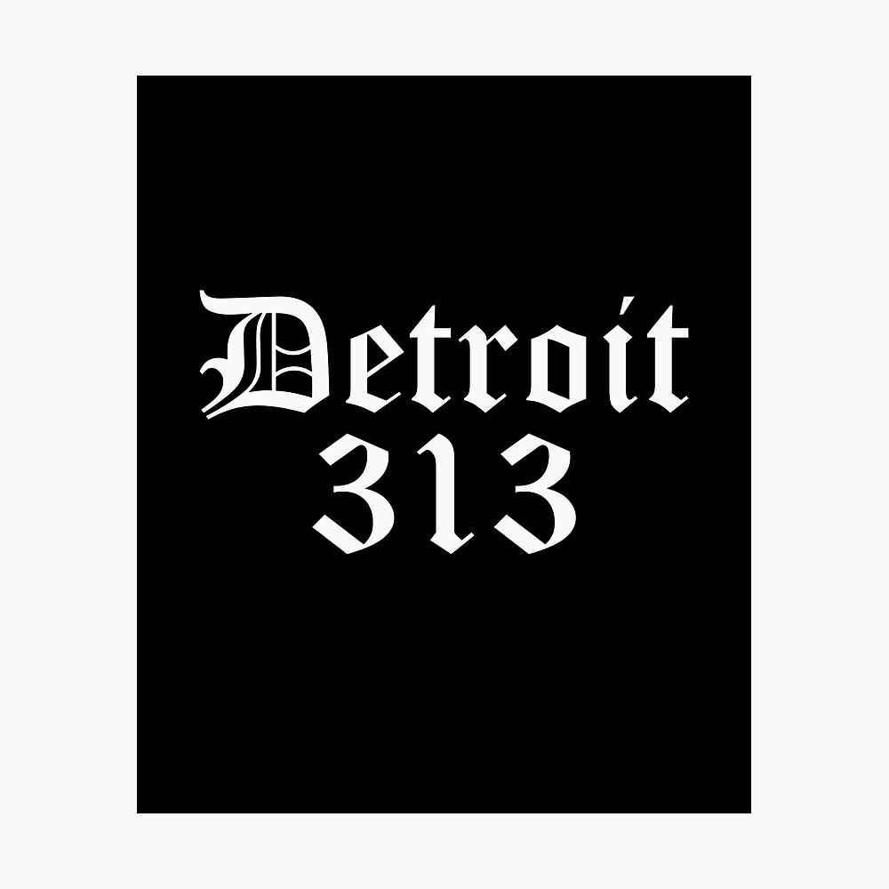 Detroit Old English D Poster for Sale by fueqy