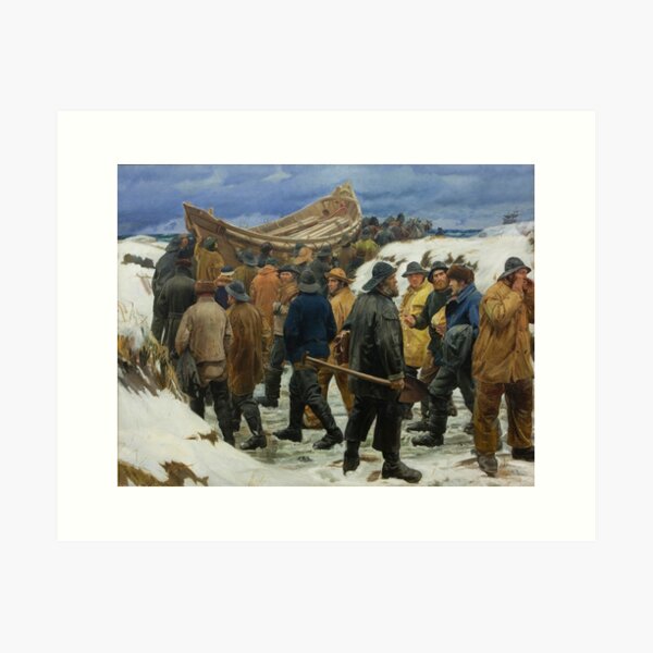 Item preview, The Lifeboat is Taken through the Dunes - Michael Peter Ancher designed and sold by themasters.