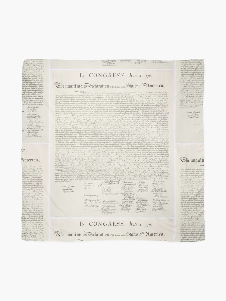 Alternate view of U.S. Declaration of Independence Scarf