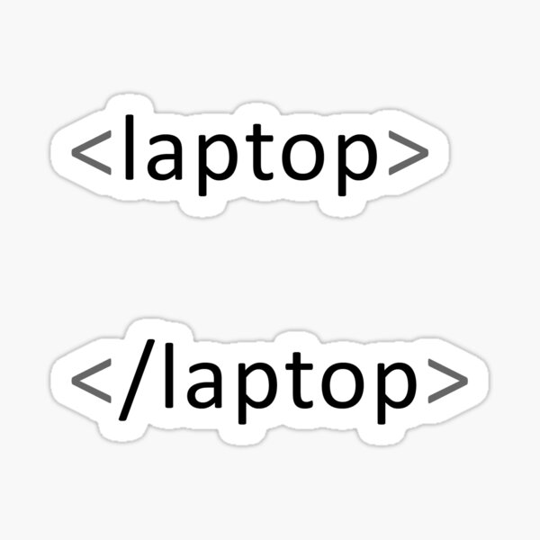Laptop HTML Tag Sticker