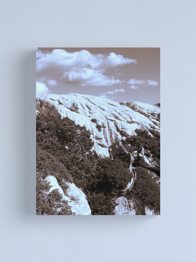 Thumbnail 1 of 3, Canvas Print, MOUNTAINS in Sepia tone designed and sold by TatianaMichaela.