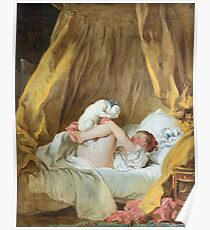Girl with dog - Jean-Honoré Fragonard Poster