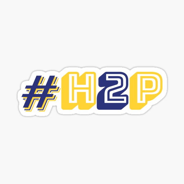 Hail to (Pitt)sburgh! #H2P Custom Logo (inverse)! Custom font! #H2P can stand for anything! Sticker
