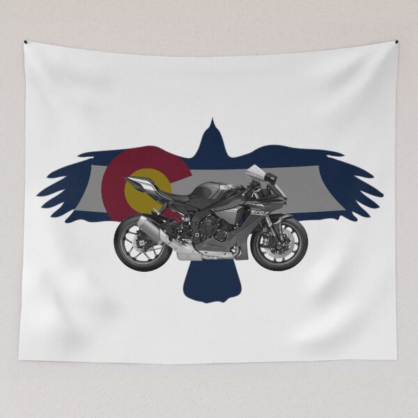 Item preview, R1 Raven Colorado Flag designed and sold by MotoringZen.