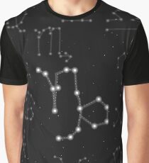 Steinbock Sternzeichen Konstellation Design Grafik T-Shirt