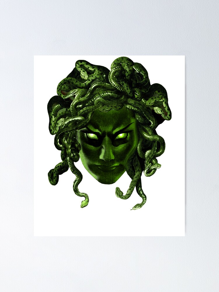 Medusa Geek Myth Snake Hair Monster Mythology Gorgon Poster for Sale by  madeulaugh