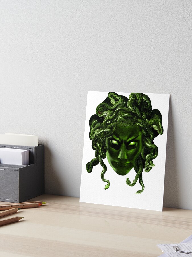 Medusa Head Snake Hair Goddess Greek Myth Gorgon for Kids Art Board Print  for Sale by NUMAcreations