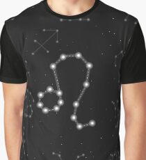 Löwe-Tierkreis-Konstellations-Design Grafik T-Shirt