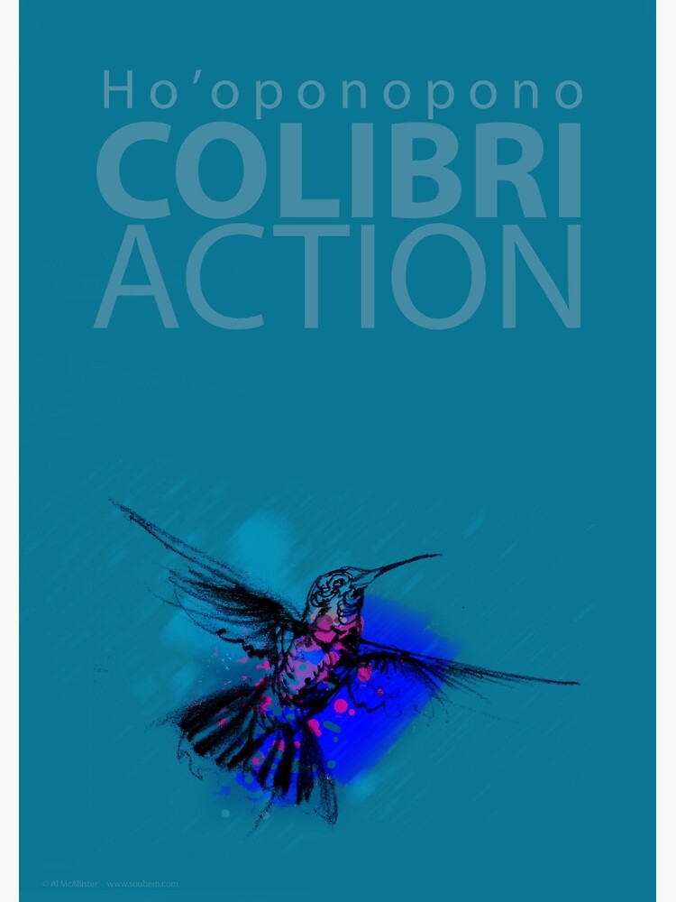 Disover Ho'oponopono Action Colibri Premium Matte Vertical Poster