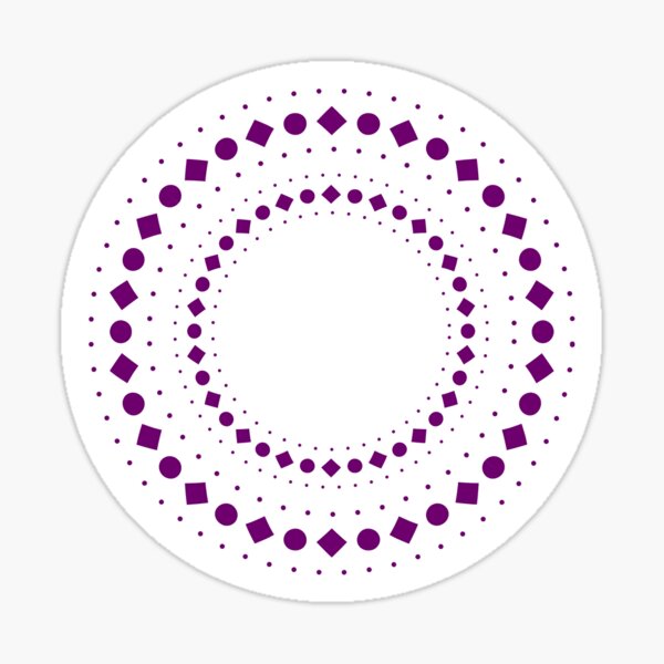 Purple Squares in a Circle Planner Sticker Sticker