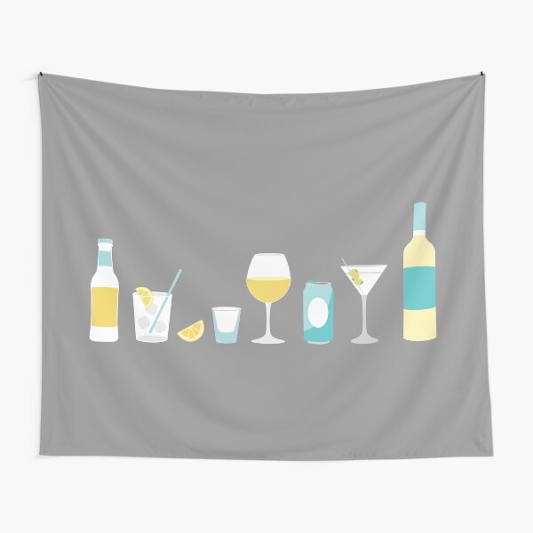 Item preview, ALL THE DRINKS yellow & blue designed and sold by annacush.