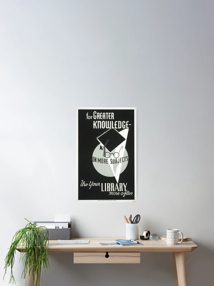 Thumbnail 2 of 3, Poster, Use Your Library designed and sold by PromoteProgress.