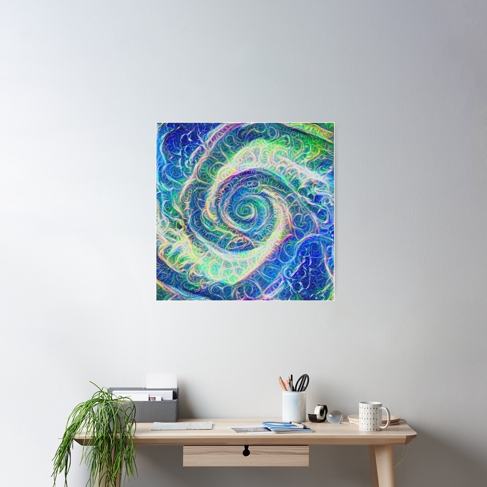 Vortex dragon #DeepDream B Poster