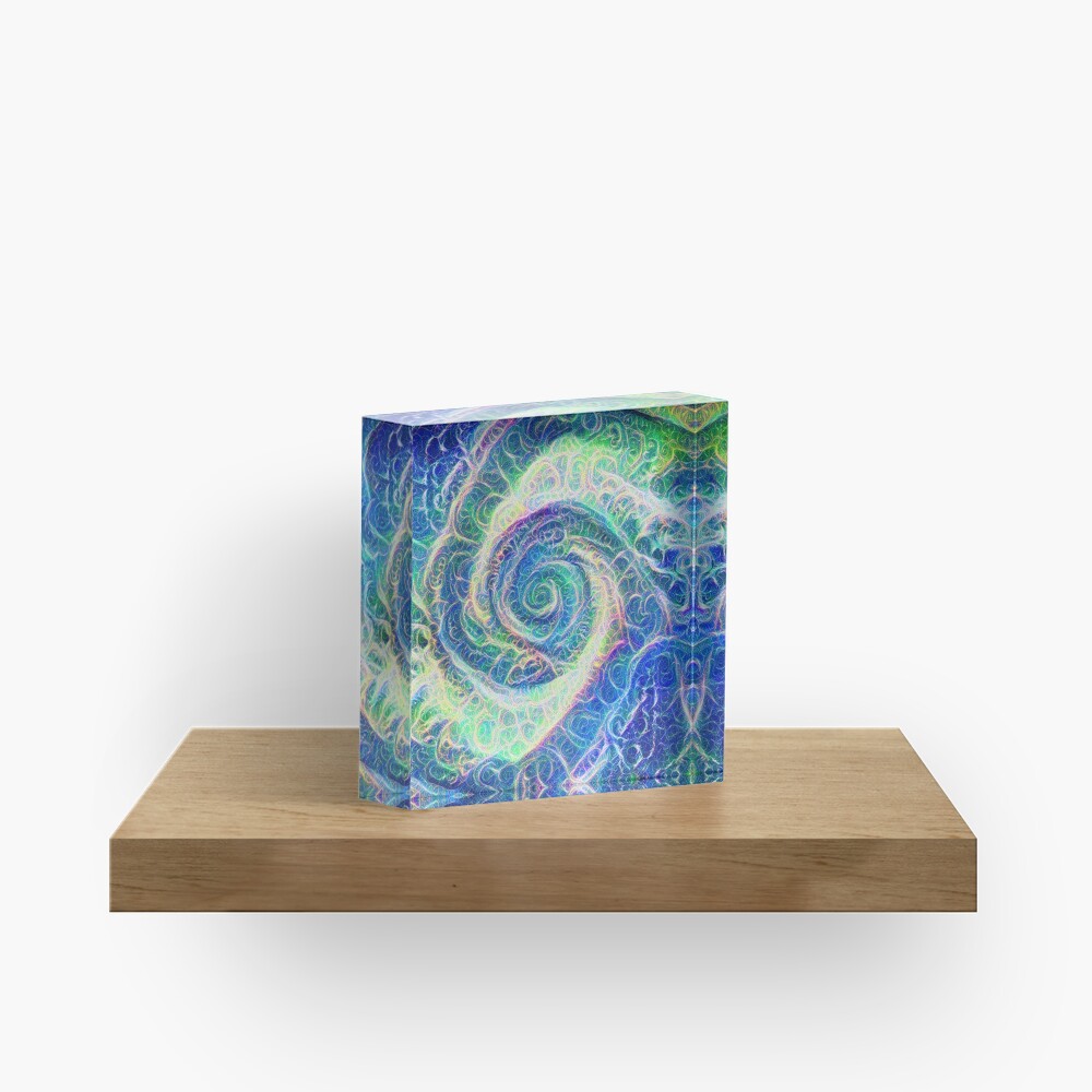 Vortex dragon #DeepDream B Acrylic Block