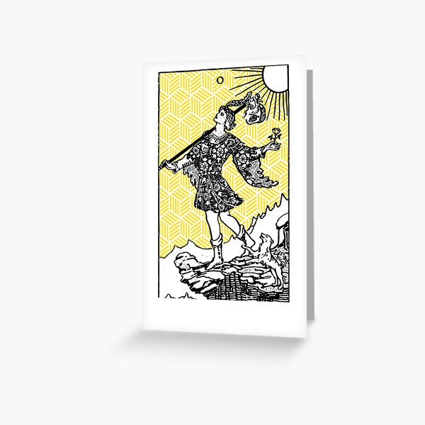 Geometric Tarot Print - The Fool Greeting Card
