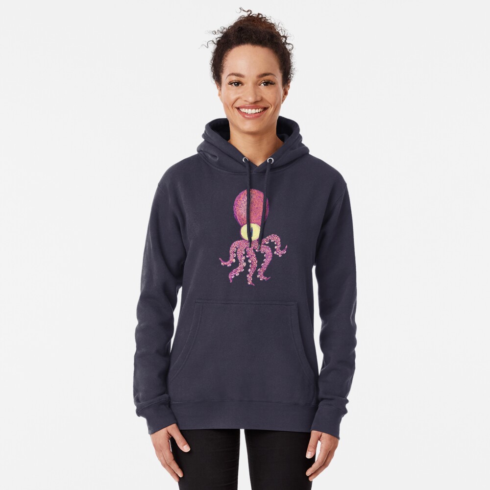 Octopus with big eye Pullover Hoodie