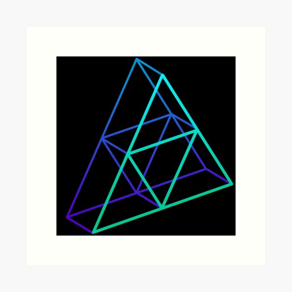 Triforce 3D Serene Art Print