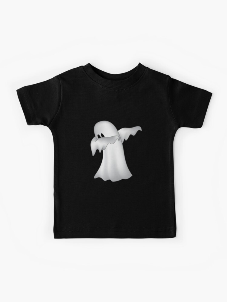 Roblox T-shirt // white and black halloween ghost themed top ☁️🖤