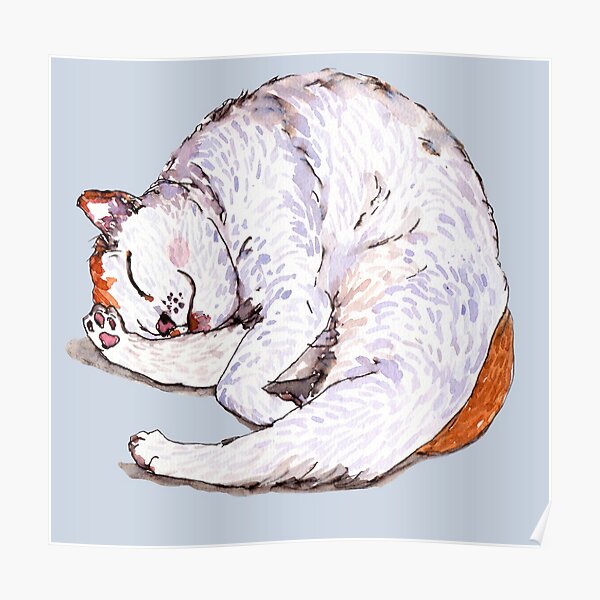 Tommy the Furball is Sleeping Poster