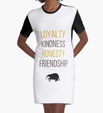 Yellow words Graphic T-Shirt Dress