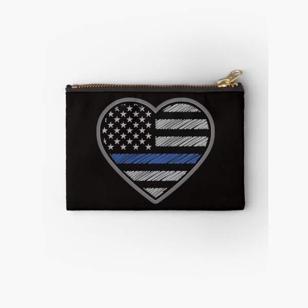 Item preview, Thin Blue Line Family American Flag Heart Shape designed and sold by common-node.