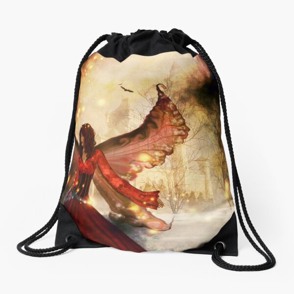 Peering into fantasy Drawstring Bag