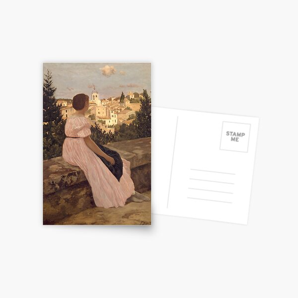 The Pink Dress (Bazille) Postcard