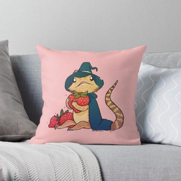 Bearded Dragon - Grunt Throw Pillow