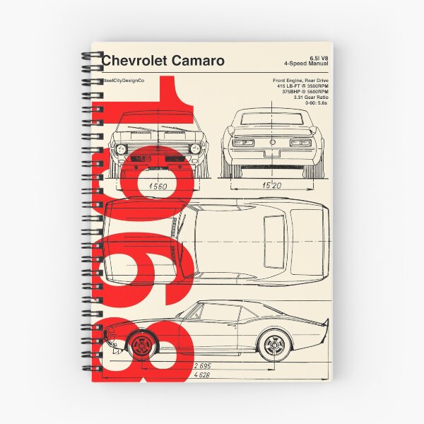 Item preview, 1968 Chevrolet Camaro SS Blueprint Artwork designed and sold by SteelCityDC.